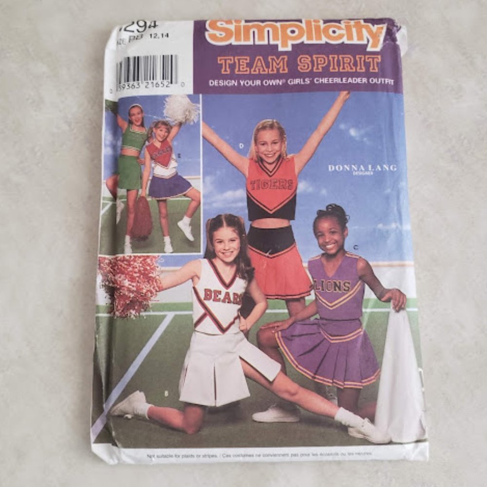 💰SOLD💰Cheerleader Costumes Pattern 8294 Simp